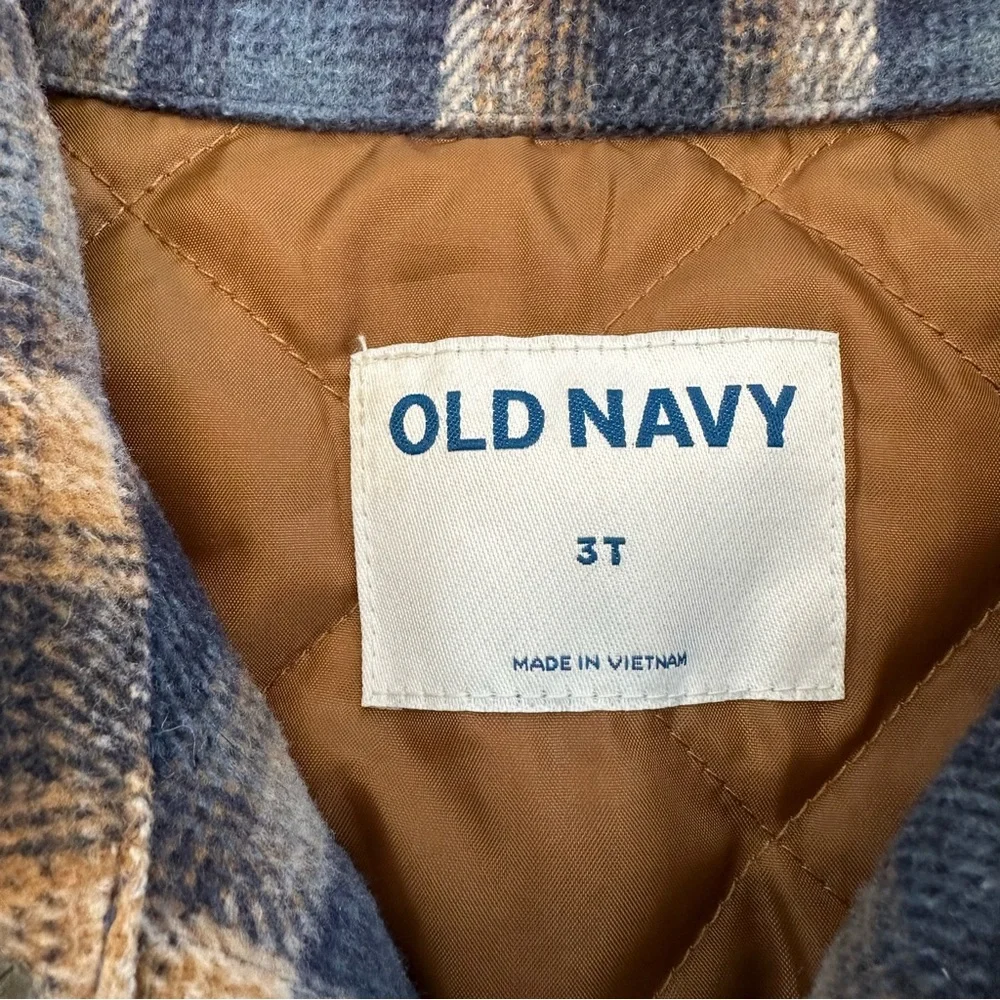 Old Navy Shacket, Size 3T, Plaid, Unisex Kids Jacket Outerwear